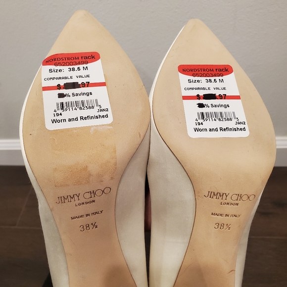 Jimmy Choo ROMY 85 Crystal Tiara Ivory Satin Pumps - Picture 10 of 10